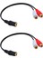 3,5 mm Jack Hembra ve 2 Hembra Jakları Rca Ses Bölücü (15CM) Siyah (Yurt Dışından) 1