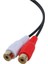 3,5 mm Jack Hembra ve 2 Hembra Jakları Rca Ses Bölücü (15CM) Siyah (Yurt Dışından) 3
