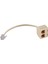 RJ11 6P4C 2 Çıkışlı Telefon Jakı Hattı Ayırıcı Adaptör Bej (Yurt Dışından) 4