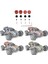 Slash 2WD 1/10 Yükseltme Parçaları Için Metal Altıgen Tekerlek Pimleri ve Flanşlı Kilit Somunları Seti 1654 3654,1'I Değiştirin (Yurt Dışından) 4