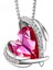 Kadınlar Için Aşk Kalp Kolye Kolye Gümüş Ton Gül Altın Ton Kristaller Birthstone Anneler Günü Sevgililer Günü Takı Hediyeler Kadınlar Için, Beyaz Altın Gül (Yurt Dışından) 1