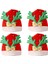 4 Paket Noel Şapka Karikatür Şapka Noel Kostüm Partisi ve Tatil Etkinliği Için Lüks Peluş Şapka (Yeşil Flanel Şapka) (Yurt Dışından) 1
