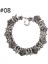 Kristal Rhinestone Bildirimi Kolye, Vintage Tıknaz Zincir Gerdanlık Yaka Önlük Bildirimi Kolye Kadınlar Için Moda Kostüm Takı Kolyeler…(Gri) (Yurt Dışından) 1
