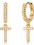 Avekı 18K Zarif Altın Kaplama Açacağı Kübik Zirkon Harf Charm Huggie Hoop Küpeler Harfleri Az 26 Harf Charm Küpeler Kişiselleştirilmiş Minik Dangle Minimalist Ilk Takı Sembolik Hediye (Yurt Dışından) 1