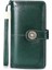 Kadın Cüzdanı Yumuşak Deri Tasarımcı Üç Katlı Çoklu Kart Düzenleyici Kadın Clutch, Büyük, Kartlıklı Cüzdan (Yeşil) (Yurt Dışından) 1
