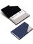 Business Card Holder, Slim Professional 2 Packs Pu Leather+Stainless Steel Business Card Case For Traveling And Business-Black And Blue (Yurt Dışından) 2