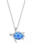 S925 Gümüş Şanslı Mavi Turtlelove Kalp Kolye Kadın Kızı Kız Arkadaşı Için (Yurt Dışından) 1