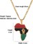 Paslanmaz Çelik Altın Kolye Takı, Afrika Haritası Yumruk Kolye, Erkekler ve Kadınlar Için Moda Aksesuarları, Aile Veya Arkadaşlar Için En Iyi Hediye (Yurt Dışından) 3