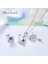 Romantik Sevgililer Günü Hediyesi Mücevher Kolye Saplama Küpe Seti, Kristal Kolye Kolye Saplama Küpe Kadın Birthstone Kolye, Mavi Gezegen (Yurt Dışından) 4