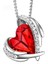 Kadınlar Için Aşk Kalp Kolye Kolye Gümüş Ton Gül Altın Ton Kristaller Birthstone Anneler Günü Sevgililer Günü Takı Hediyeler Kadınlar Için, Beyaz Altın Kırmızı (Yurt Dışından) 1