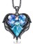 Okyanus Kalp Kolye Kadın Melek Kanatları Kristal Klavikula Kolye ----- Siyah Mor (Yurt Dışından) 1