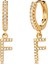 Avekı 18K Zarif Altın Kaplama Açacağı Kübik Zirkon Harf Charm Huggie Hoop Küpeler Harfleri Az 26 Harf Charm Küpeler Kişiselleştirilmiş Minik Dangle Minimalist Ilk Takı Sembolik Hediye (Yurt Dışından) 1