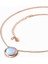 S925 Gümüş Yuvarlak Aytaşı Rose Altın Kolye Kolye (Yurt Dışından) 2