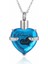 Hatıra Takı Birthstone Kristal Urn Kolye Kalp Anıt Hatıra Kolye Kül Tutucu Kremasyon Takı Külleri (Kraliyet Mavisi) (Yurt Dışından) 1