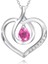 Yüksek Takı Birthstone Kolye Bayanlar Gümüş Gerçek Veya Oluşturulmuş Değerli Taşlar Sonsuza Kadar Aşk Kalp Kolye Kolye Pembe (Yurt Dışından) 1