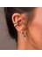Avekı 18K Zarif Altın Kaplama Açacağı Kübik Zirkon Harf Charm Huggie Hoop Küpeler Harfleri Az 26 Harf Charm Küpeler Kişiselleştirilmiş Minik Dangle Minimalist Ilk Takı Sembolik Hediye (Yurt Dışından) 4