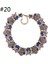 Mor Kristal Rhinestone Bildirimi Kolye, Vintage Tıknaz Zincir Gerdanlık Yaka Önlük Bildirimi Kolye Kadınlar Için Moda Kostüm Takı Kolyeler (Yurt Dışından) 1