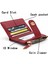 Blocking Card Holder Wallet For Women Pu Leather Organizer Zipper Coin Purse Bifold Small Clutch---Red (Yurt Dışından) 3