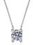 Moissanite Kolye Kolye 1ct 18K Beyaz Altın Kaplama Gümüş D Renk Kadınlar Için Ideal Kesim Pırlanta Kolye (Yurt Dışından) 1