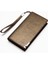 Mens Clutch Bag Handbag Leather Zipper Long Wallet Business Large Hand Clutch-Gold (Yurt Dışından) 1