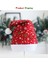Kar Tanesi Noel Şapkası Fırçalanmış Kumaş Flanel Kırmızı Noel Baba Şapkası Şenlikli Dekorasyon (Yurt Dışından) 3