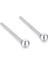 2 Çift 999 Ayar Gümüş Saplama Küpe, Hipoalerjenik Çiviler, 1,5 Mm'den 4 Mm'ye Kadar Küçük Küpeler, Kadınlar ve Erkekler Için Zarif Takı (2,5 mm Katı Yuvarlak Kafa) (Yurt Dışından) 1