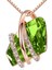Birthstone Kristalli Kolye Kolye, 18 Ayar Pembe Altın/gümüş Kaplama, 18" + 2" Zümrüt (Yurt Dışından) 1