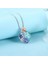 Romantik Sevgililer Yeni Yıl Hediyesi Mücevher Kolye, Kadınlar Için Kristal Kolye Kolye Takı Kadınlar Için Birthstone Kolye, Kristal Gül (Yurt Dışından) 2