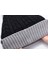 Polar Astarlı Bayan Beanie Örgü Şapka, Kışlık Eşarp Maskesi Seti, Pom'lı Kızlar Sıcak Şapka Earmuffs Cap - Siyah (Yurt Dışından) 3