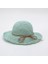 Kadın Yazlık El Dokuma Katlanabilir Geniş Kenarlı Balıkçı Rafya Hasır Şapkası (Nane Yeşili) (Yurt Dışından) 1