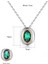 925 Ayar Gümüş Zümrüt Kolye Kolye Taş Birthstone Kadınlar Için 18 Inç Gümüş Zincir ile (Yurt Dışından) 3