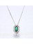 925 Ayar Gümüş Zümrüt Kolye Kolye Taş Birthstone Kadınlar Için 18 Inç Gümüş Zincir ile (Yurt Dışından) 4