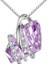 Birthstone Kristalli Kolye Kolye, 18 Ayar Pembe Altın/gümüş Kaplama, 18" + 2" Lavanta (Yurt Dışından) 1