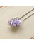 Birthstone Kristalli Kolye Kolye, 18 Ayar Pembe Altın/gümüş Kaplama, 18" + 2" Lavanta (Yurt Dışından) 2