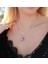 Birthstone Kristalli Kolye Kolye, 18 Ayar Pembe Altın/gümüş Kaplama, 18" + 2" Lavanta (Yurt Dışından) 3