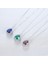 925 Ayar Gümüş Kristal Kolye Kolye 6.50 Ct Armut Şekli Taş Birthstone Kadınlar Için (Yurt Dışından) 3