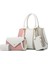 Yeni Kontrast Renk Anne Çantası Üç Parçalı Set Omuz Çantası Crossbody Çanta Çanta (Yurt Dışından) 1