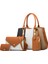 Yeni Kontrast Renk Anne Çantası Üç Parçalı Set Omuz Çantası Crossbody Çanta Çanta (Yurt Dışından) 1