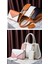 Yeni Kontrast Renk Anne Çantası Üç Parçalı Set Omuz Çantası Crossbody Çanta Çanta (Yurt Dışından) 2