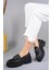 Kadın Kalın Taban Loafer Makosen Ayakkabı Gc Platin Toka Loafer Topuk Boyu 5cm Pu Deri 2