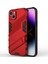 iPhone 14 Plus Için Sert Pc Tpu Hibrit Düşme Önleyici Stand Telefon Kılıfı - Kırmızı (Yurt Dışından) 4