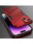 iPhone 14 Plus Için Sert Pc Tpu Hibrit Düşme Önleyici Stand Telefon Kılıfı - Kırmızı (Yurt Dışından) 5