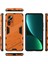 Xiaomi 12 Pro Için Sert Pc Tpu Hibrit Düşme Önleyici Stand Telefon Kılıfı - Turuncu (Yurt Dışından) 2