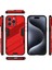 iPhone 15 Pro Max Için Sert Pc Tpu Hibrit Düşme Önleyici Stand Telefon Kılıfı - Kırmızı (Yurt Dışından) 2