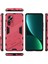 Xiaomi 12 Pro Için Sert Pc Tpu Hibrit Düşme Önleyici Stand Telefon Kılıfı - Sıcak Pembe (Yurt Dışından) 2