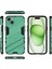 iPhone 15 Plus Için Sert Pc Tpu Hibrit Düşme Önleyici Stand Telefon Kılıfı - Yeşil (Yurt Dışından) 2