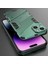 iPhone 14 Plus Için Sert Pc Tpu Hibrit Düşme Önleyici Stand Telefon Kılıfı - Yeşil (Yurt Dışından) 5