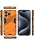 iPhone 15 Pro Max Için Sert Pc Tpu Hibrit Düşme Önleyici Stand Telefon Kılıfı - Turuncu (Yurt Dışından) 2