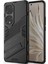 Honor 70 Pro Için Sert Pc Tpu Hibrit Düşme Önleyici Stand Telefon Kılıfı - Siyah (Yurt Dışından) 3
