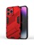iPhone 14 Pro Max Için Sert Pc Tpu Hibrit Düşme Önleyici Stand Telefon Kılıfı - Kırmızı (Yurt Dışından) 5